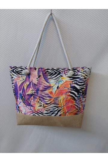 ZEBRA DESENLİ ÇANTA ALT HASIR